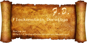 Fleckenstein Dorottya névjegykártya